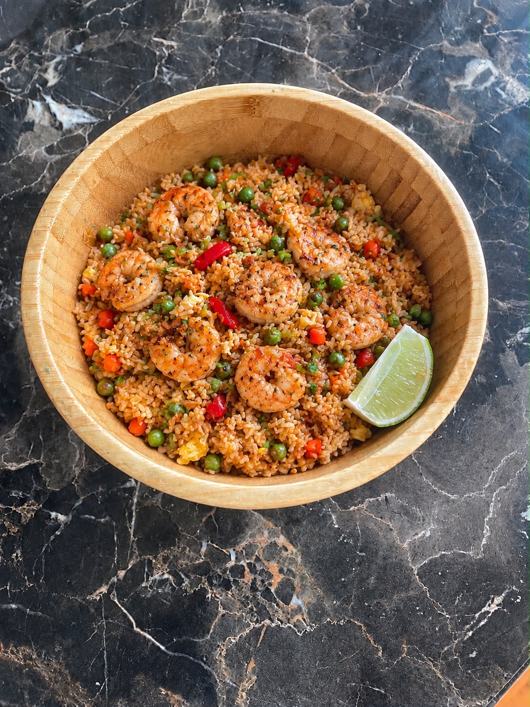 Riz thaï crevettes