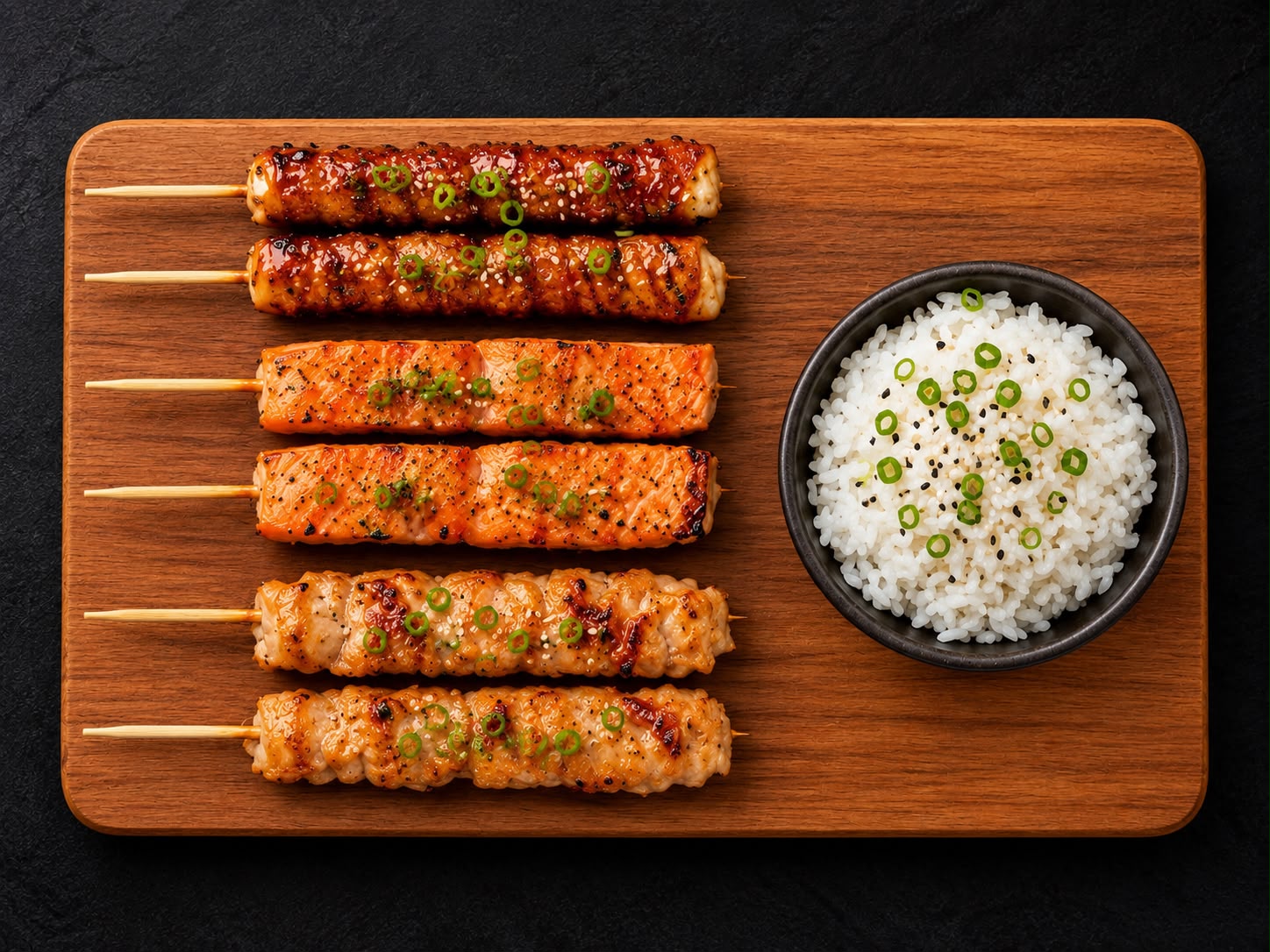 Menu yakitori mixte